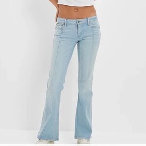 American Eagle Super Low Rise Flare Light Blue Women's Jeans.Size 14.Never Worn.